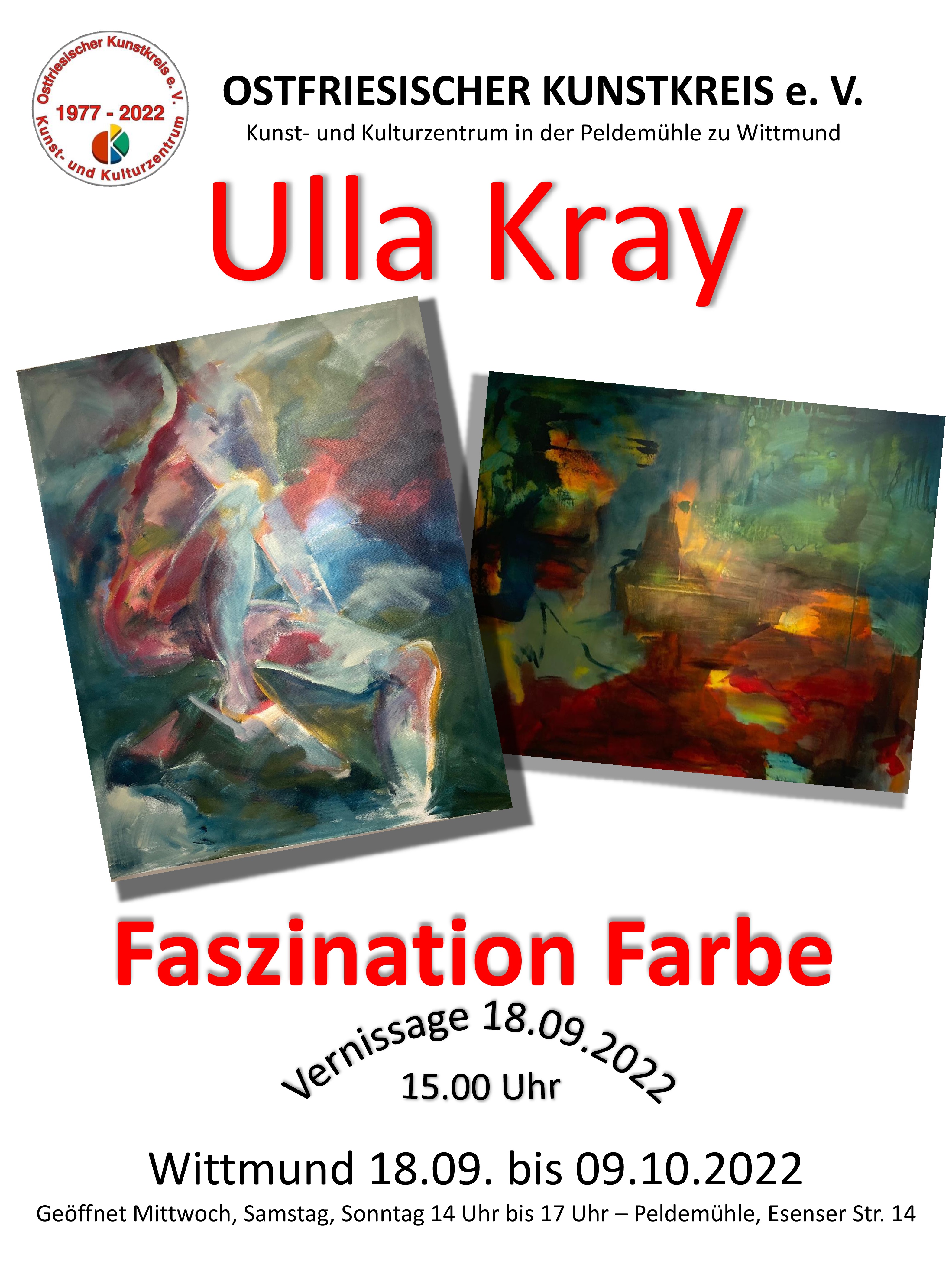 Ausstellungseröffnung Ulla Kray am 18.09.2022